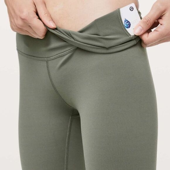 Lululemon Wunder Under High Rise Crop Legging  17" Sage Green NEW - Picture 12 of 14